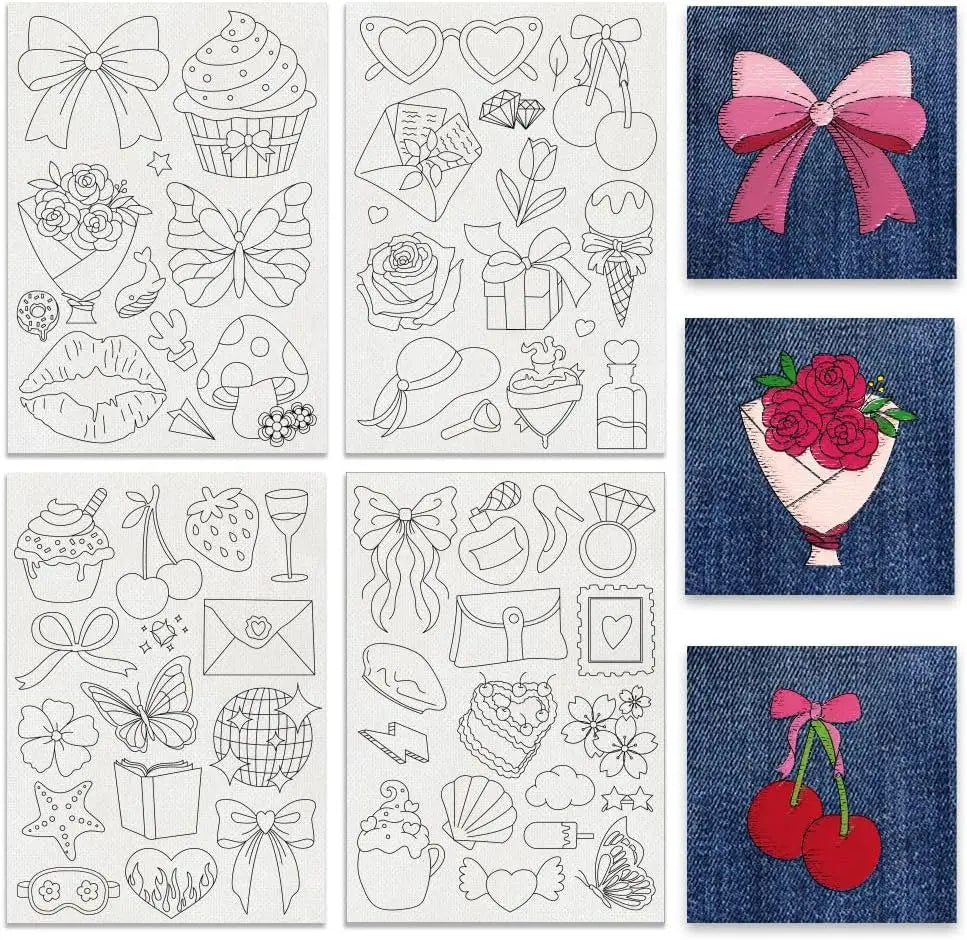 58-Pc Water Soluble Embroidery Stabilizer Sheets | DIY Patterns Embroidery Stabilizer Sheets QXL AECH04-15436