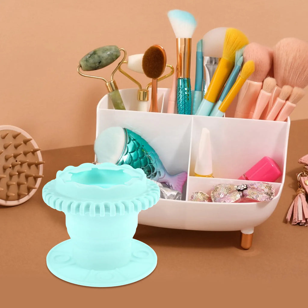 Foldable Silicone Makeup Brush & Sponge Cleaner Box Brush Cleaner Box QXL