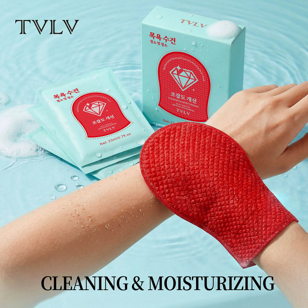 TVLV Exfoliating Bath Mitt | Deep Cleanse & Smooth Skin Exfoliating Bath Mitt QXL