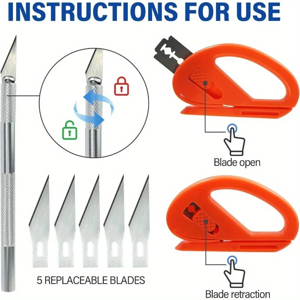 Car Wrap Tool Kit – Felt Scraper, Trimmer & Soft Corner Car Wrap Tool Kit QXL