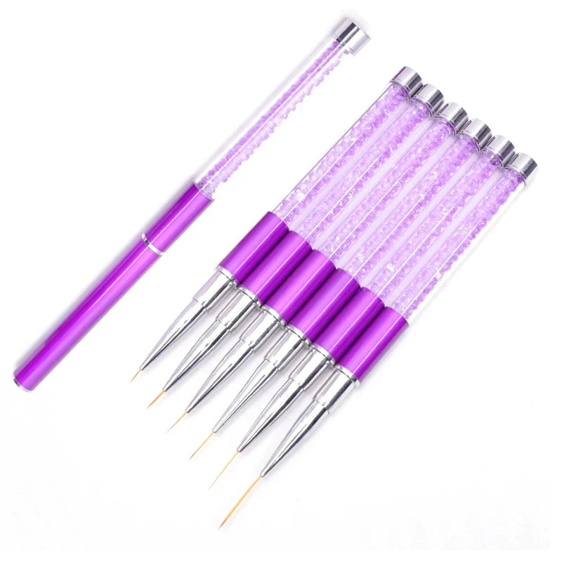 Acrylic Nail Art Liner Brush | Stripe & Flower Drawing Pen Nail Art Brush QXL