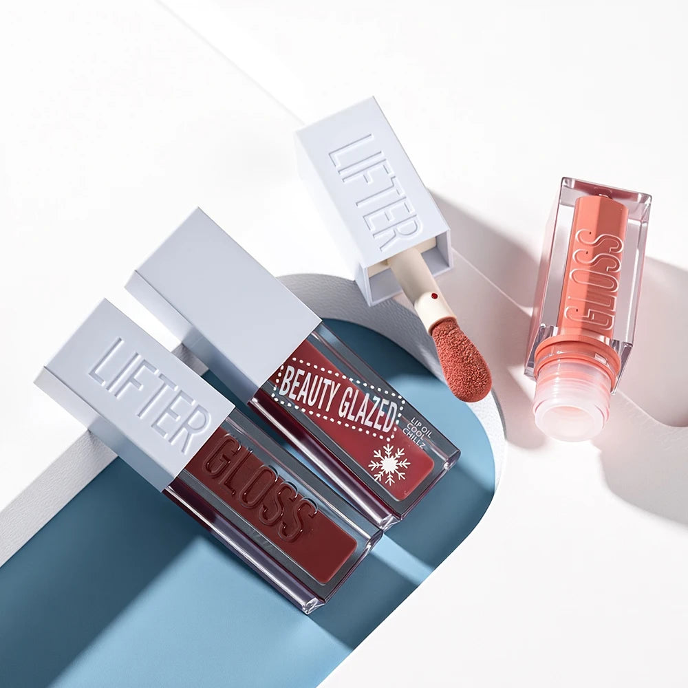 Beauty Glazed 12-Color Cool Chillz Moisturizing Lip Oil Gloss Set Lip Oil Gloss Set QXL