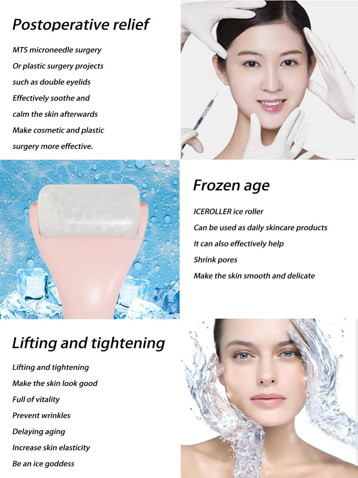 Ice Face Roller Massager | Facial Lifting & Skin Care Tool Face Roller Massager QXL
