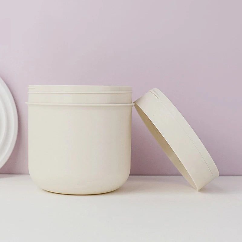 Refillable Cosmetic Jar with Spoon 300ml/400ml | Travel Pot Cosmetic Storage Jar QXL