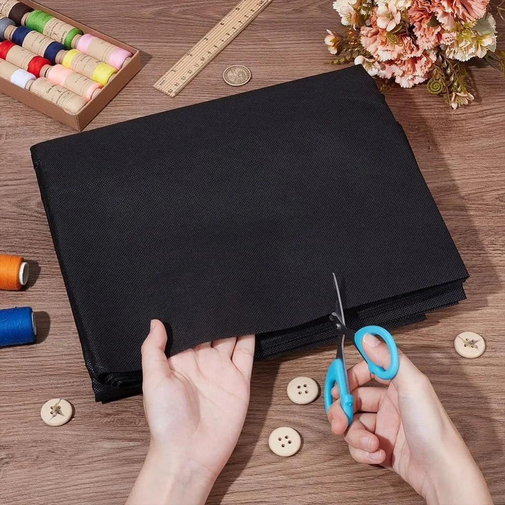 Black Non-Woven Dust Cover Fabric 5 Yds x 63" | Sofa Chair Upholstery Dust Cover Fabric QXL