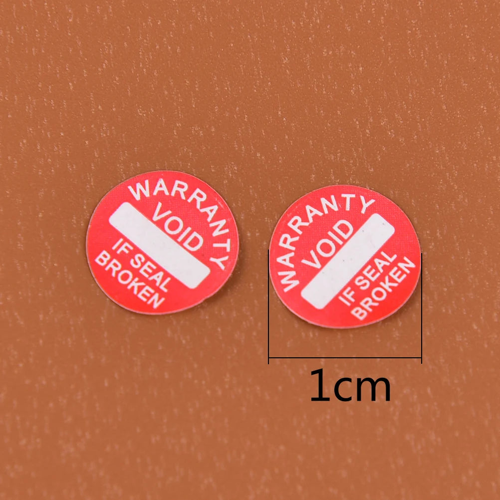 208-Pack 10mm VOID Fragile Warranty Seal Stickers – Red Tamper Evident Labels QXL