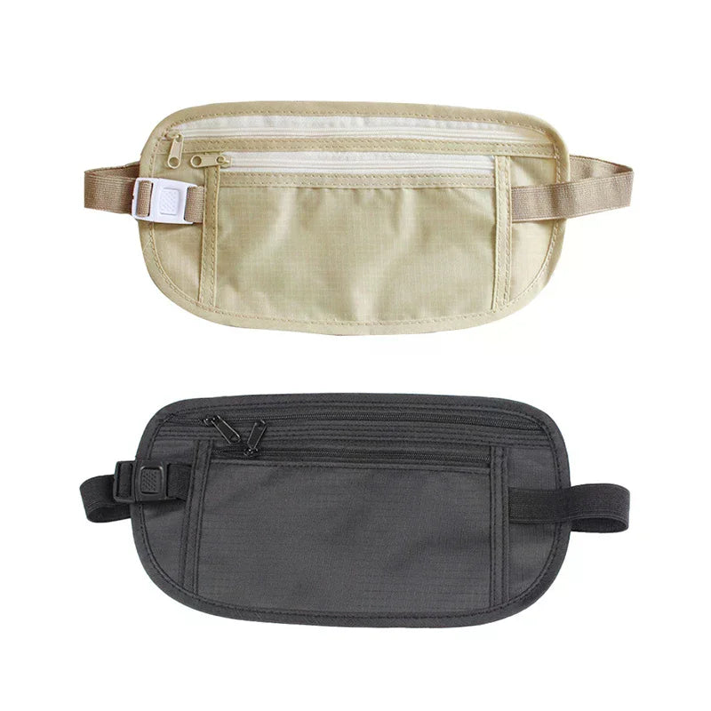 Invisible Travel Money Belt | RFID Passport Waist Pouch Travel Money Belt QXL