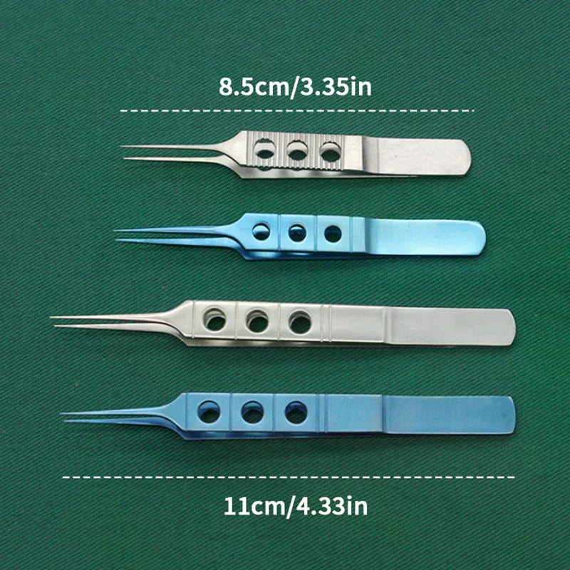 Toothed Precision Tweezers | Titanium & Steel Eyelid Tool Precision Eyelid Tweezers QXL