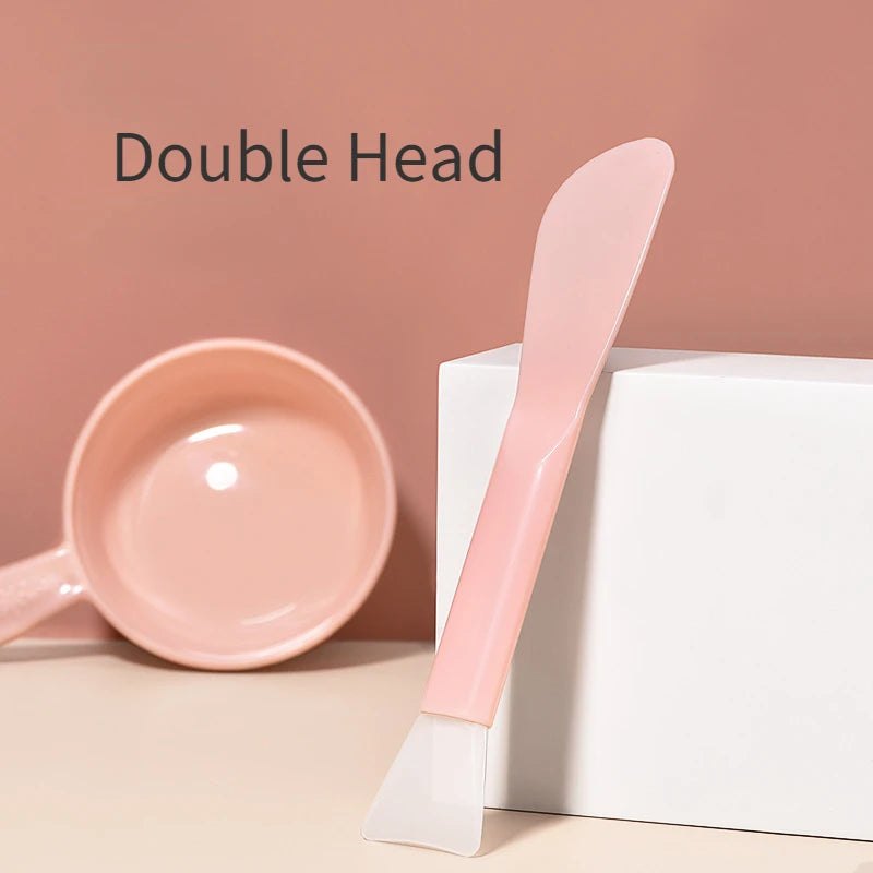 2-in-1 Silicone Face Mask Brush with Scraper | DIY Mud Tool Face Mask Brush QXL