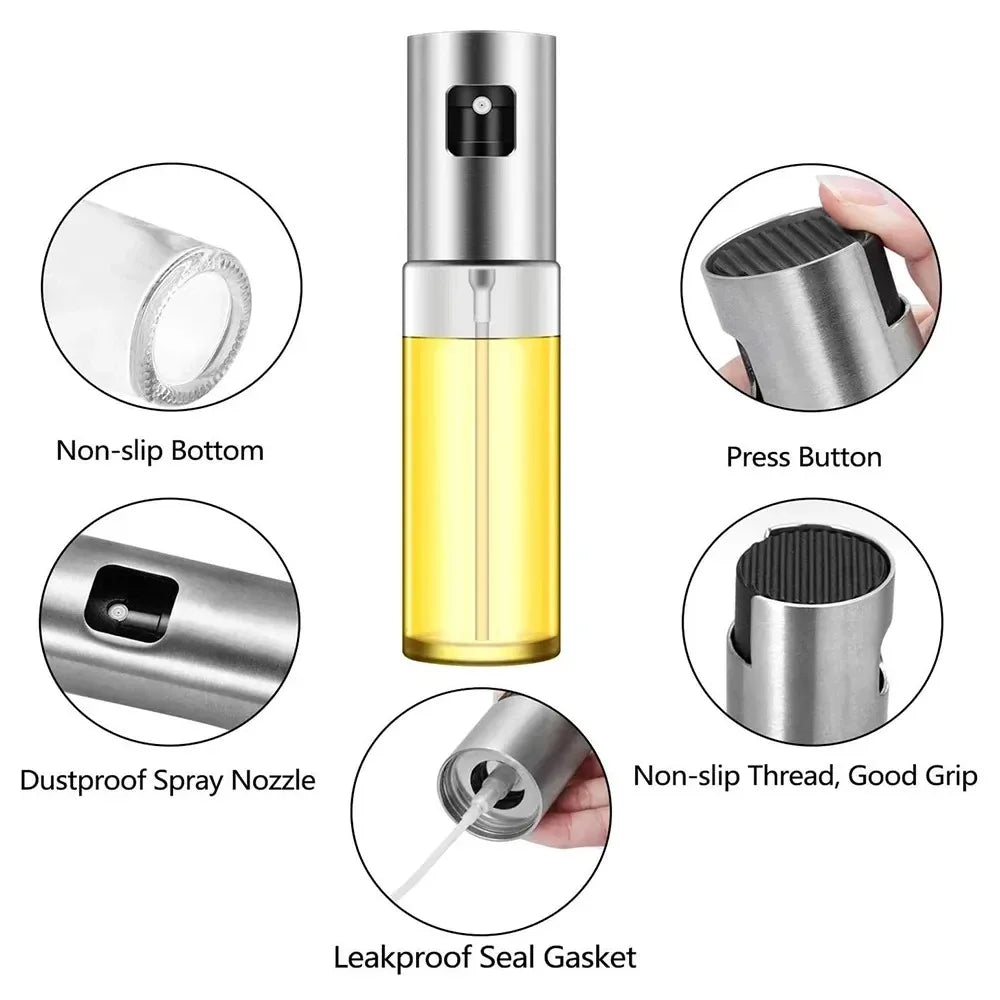 Glass Oil Spray Mister | Olive Oil Sprayer for Kitchen & BBQ Oil Spray Mister QXL