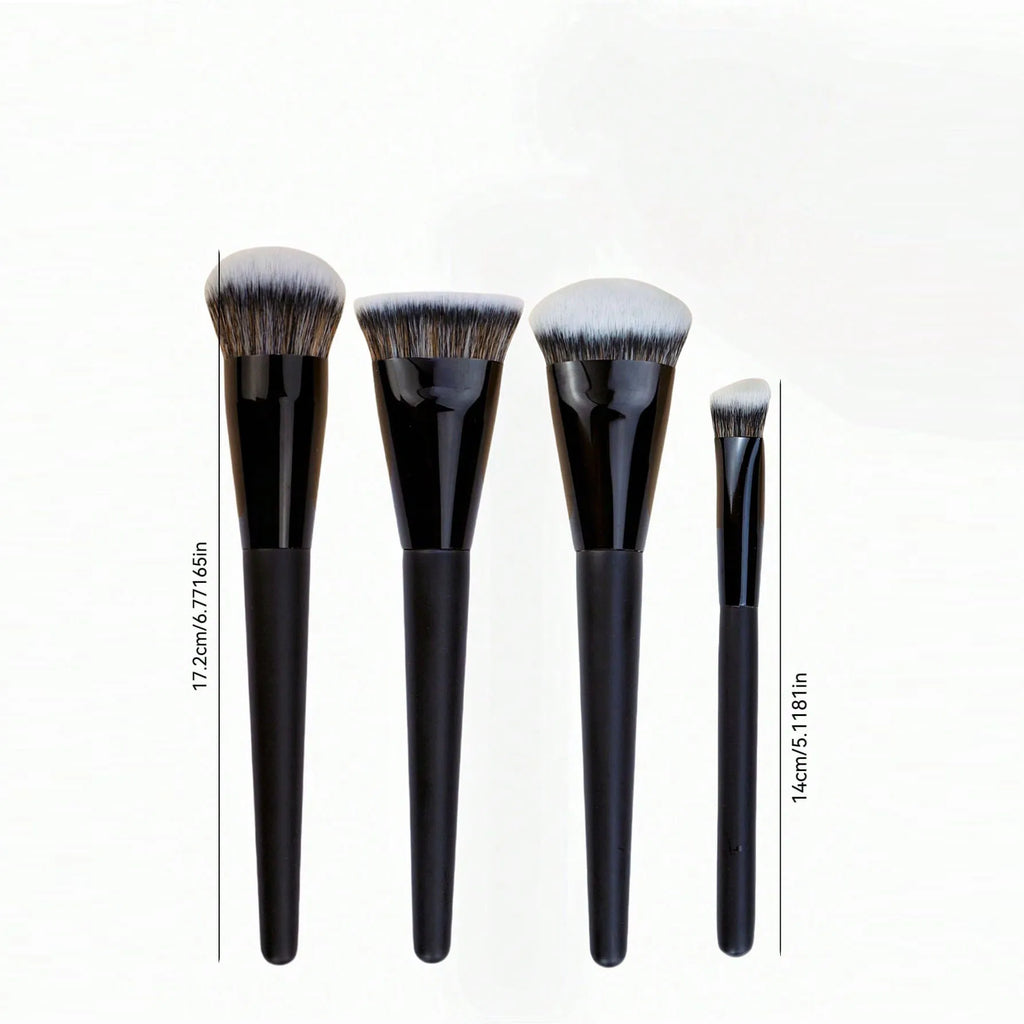4-Piece Professional Foundation & Concealer Brush Set Makeup Brush Set QXL