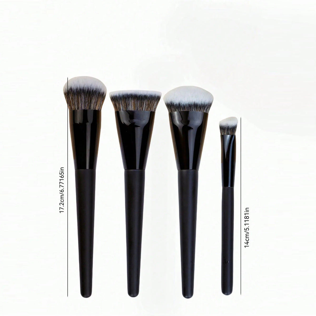 4-Piece Professional Foundation & Concealer Brush Set Makeup Brush Set QXL