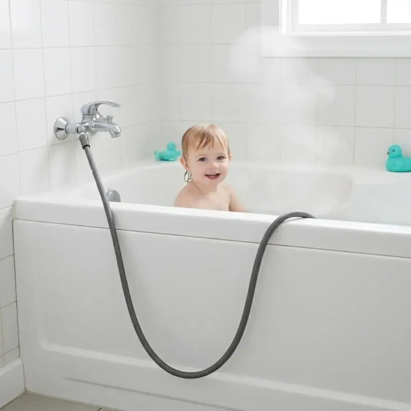 59-Inch Flexible High-Pressure Nylon Shower Hose | Leak-Proof Shower Hose QXL