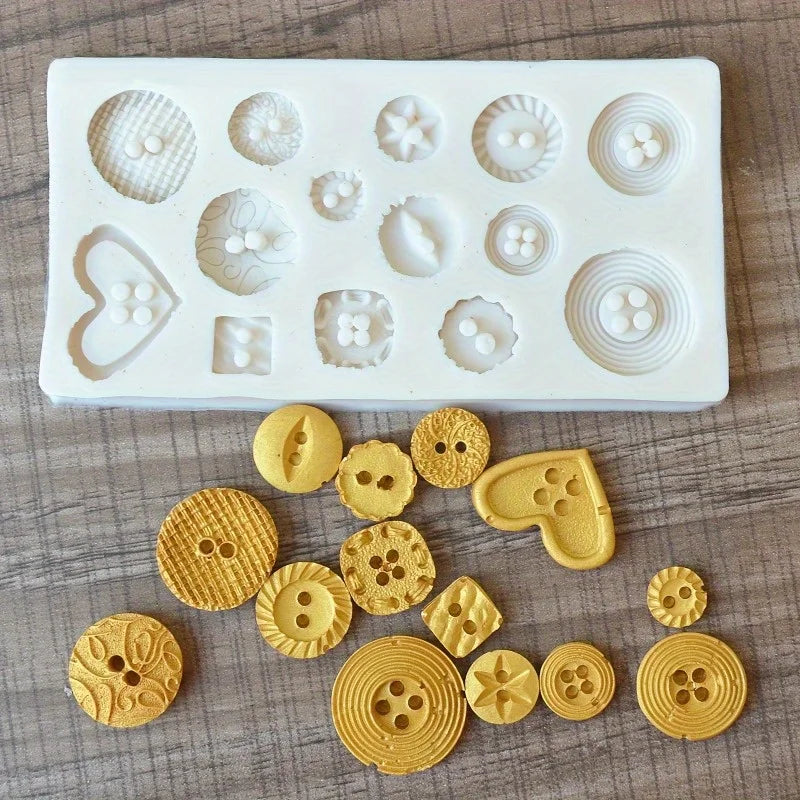 Button Shape Silicone Mold for Soap, Candle & Resin Crafts Silicone Craft Mold QXL