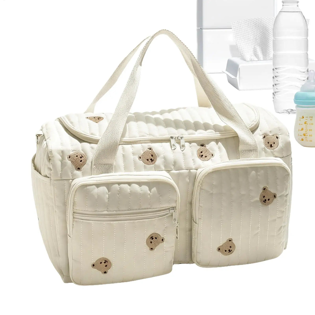 Large Cartoon Bear Diaper Bag Backpack | Momma Nappy Pouch Diaper Bag Backpack QXL
