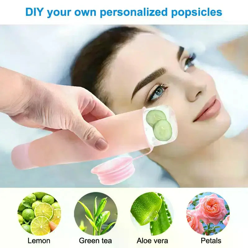 Silicone Ice Cube Face Roller | Reusable Facial Massager Ice Facial Roller QXL