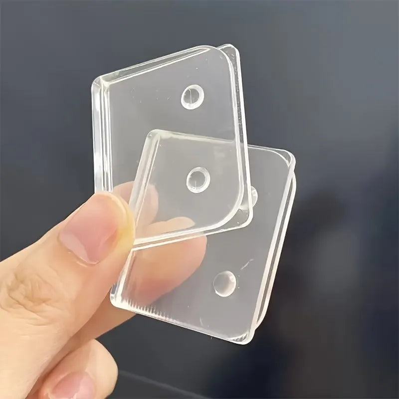 6-Pack Clear Curtain Clips – Easy No-Drill Bathroom Install Curtain Clips QXL