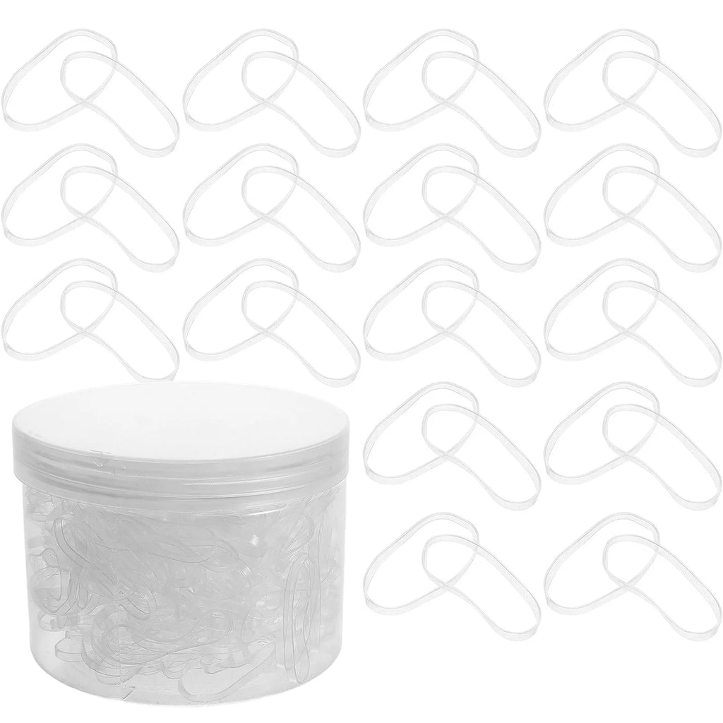 300-Pack Mini Clear Hair Elastics for Girls & Toddlers Hair Elastics QXL