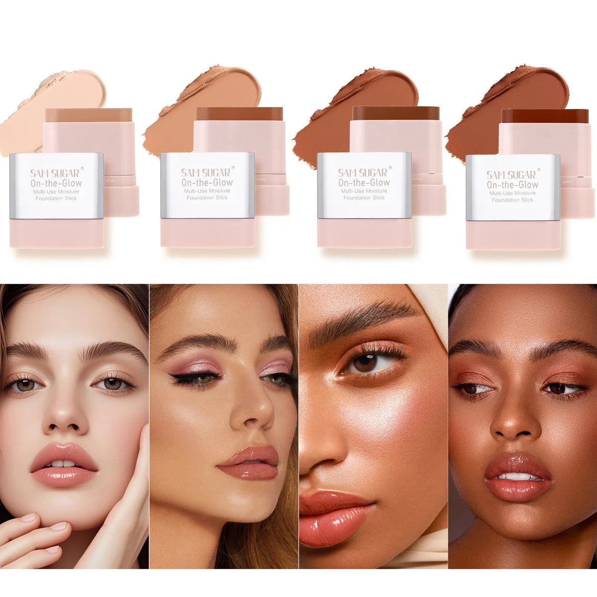 SAM SUGAR Moisture Foundation Stick – Waterproof Concealer Foundation Stick QXL
