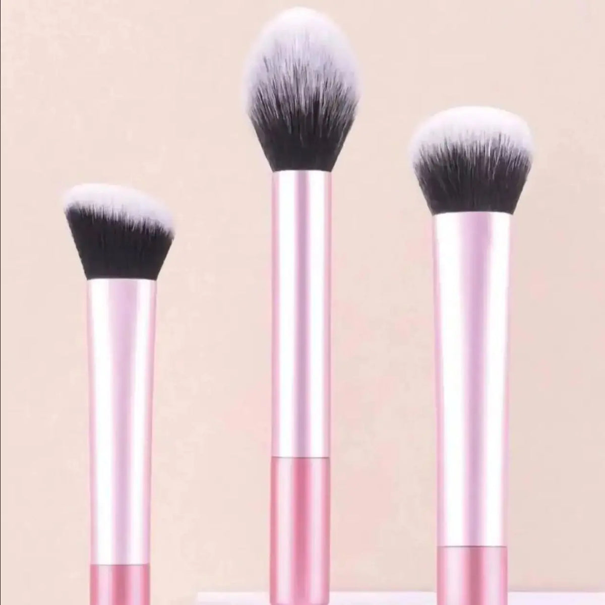 3-Piece Loose Powder, Contour & Foundation Brush Set Makeup Brush Set QXL