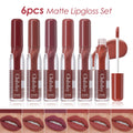 Clubday 6-Pack Velvet Matte Lip Gloss | Rich Long-Lasting Color Matte Lip Gloss Set QXL 6 Colors 6pc Set