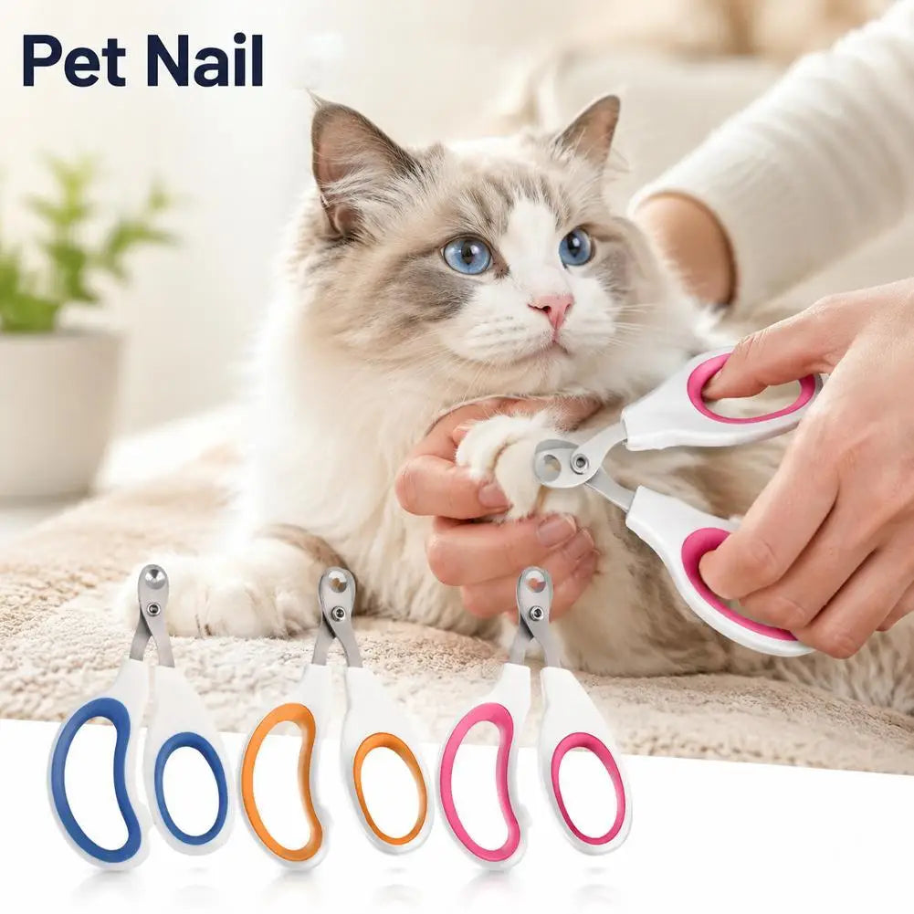 Pet Nail Scissors | Round-Hole Claw Trimmer for Cats & Dogs Pet Nail Trimmer QXL