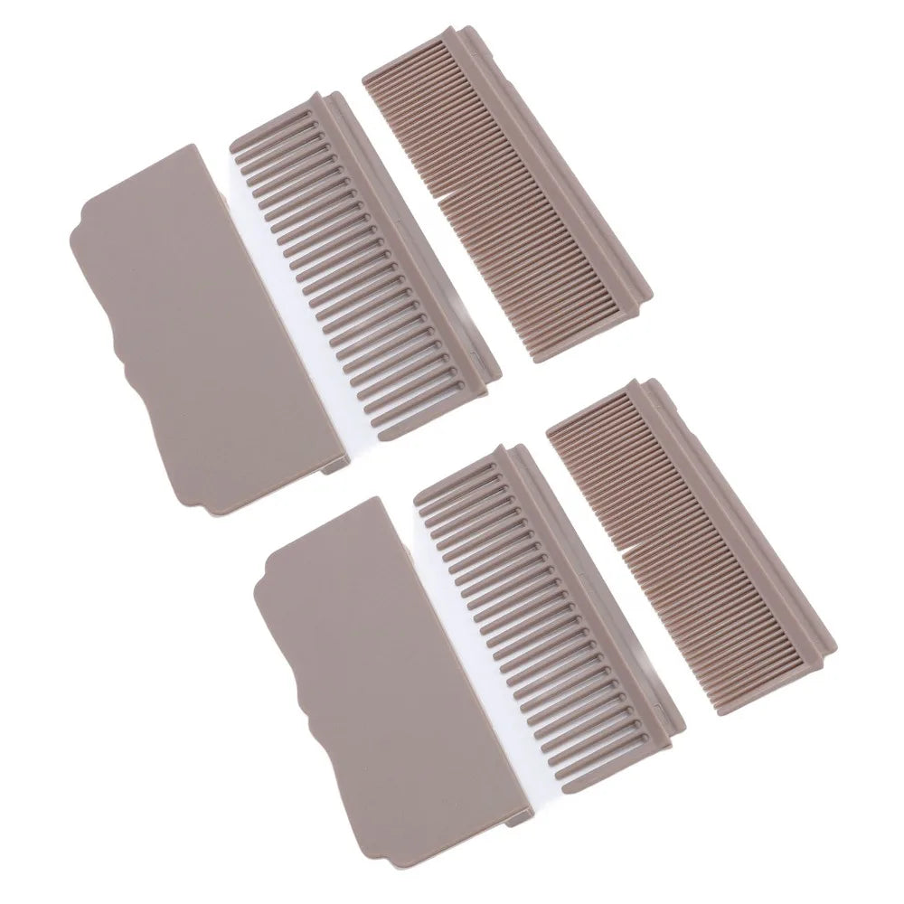 Nylon & Carbon Fiber Flat Iron Comb Attachment – 4-Pack Set Hair Styling Comb QXL