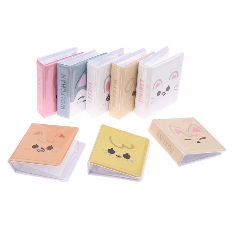 Cute Animal 3-Inch Kpop Card Binder Mini Photo Album – 36 Cards Mini Card Binder Album QXL