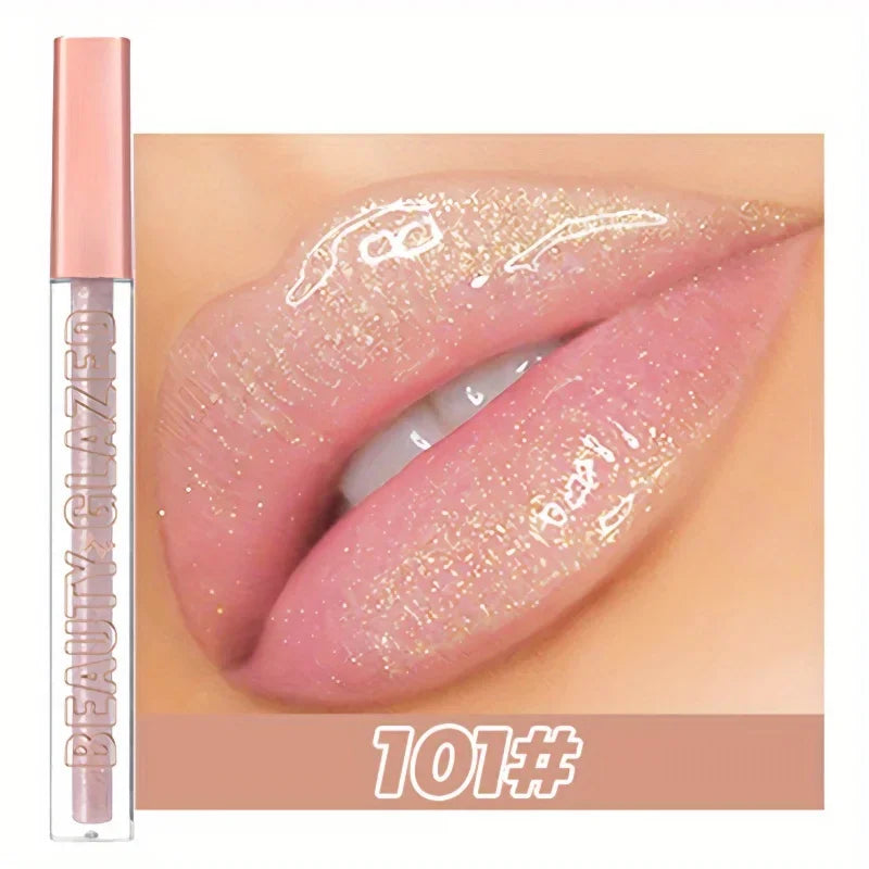 Beauty Glazed Metallic Shimmer Lip Gloss – Waterproof & Long Lasting Metallic Lip Gloss QXL 101