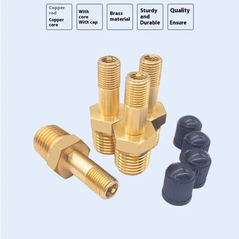 Copper Schrader Valve 1/4 NPT 1/8 NPT M10 Air Compressor Tire Air Fill Valve QXL