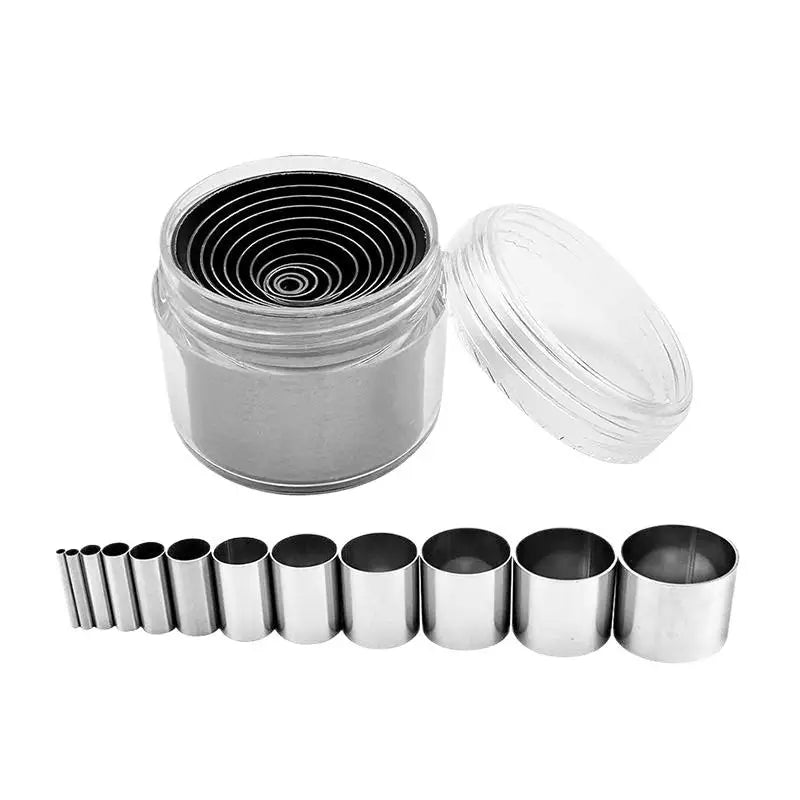 12-Piece Round Clay Cutter Set | Circle Punch Fondant & Craft Clay Cutter Set QXL