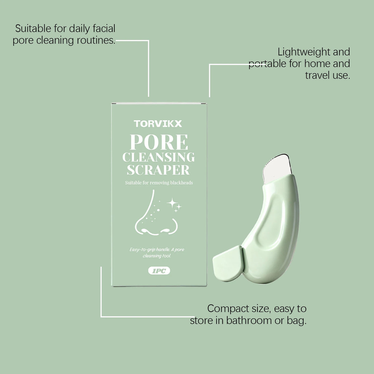 South Moon Pore Cleansing Facial Scraper | Blackhead Tool Facial Pore Scraper QXL