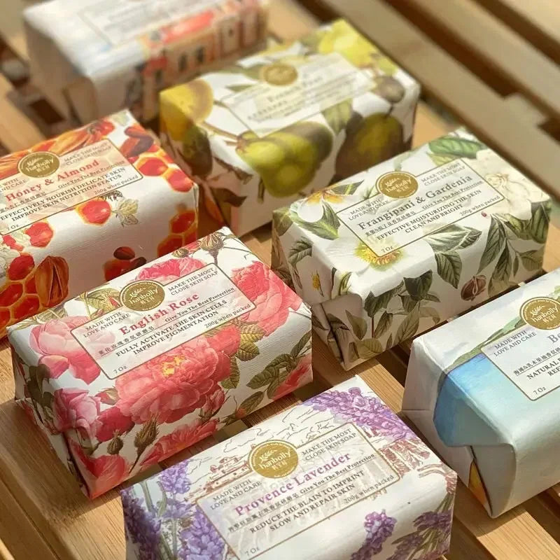 200g French Lavender Rose Sea Salt Soap Bar | Collagen Brightening Handmade Soap Bar QXL