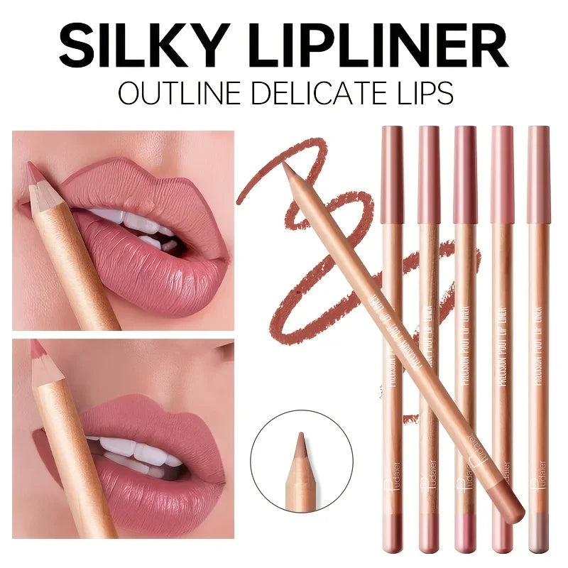 Nude Matte Lip Liner – Waterproof High-Pigment Lip Pencil Lip Liner Pencil QXL
