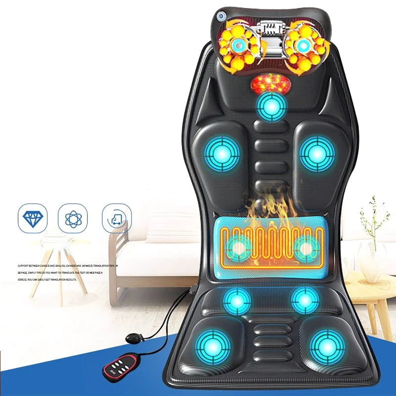 Dreamburgh Heated Seat Massage Cushion | Airbag Lumbar Support Massage Seat Cushion QXL