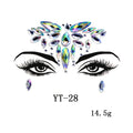3D Face Jewels Rhinestone Temporary Tattoo Stickers | Party Gems