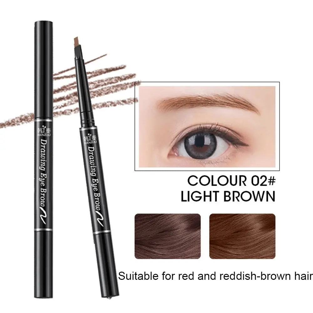 Waterproof Double-Ended Eyebrow Pencil | Triangle Tip & Brush Eyebrow Pencil QXL