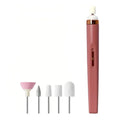 5-in-1 Rechargeable Electric Nail Grinder with LED Light Electric Nail Grinder QXL Dark Pink