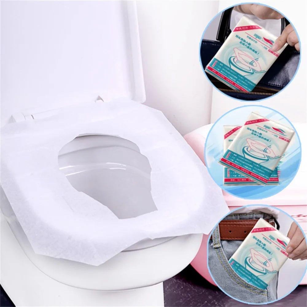 100-Pack Disposable Paper Toilet Seat Covers – Travel & Home Toilet Seat Covers QXL
