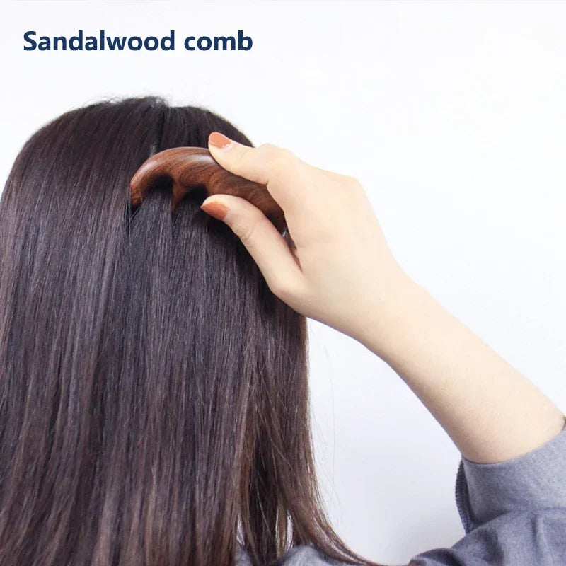 Sandalwood Scalp Massage Comb | Anti-Static Wooden Hair Comb Scalp Massage Comb QXL