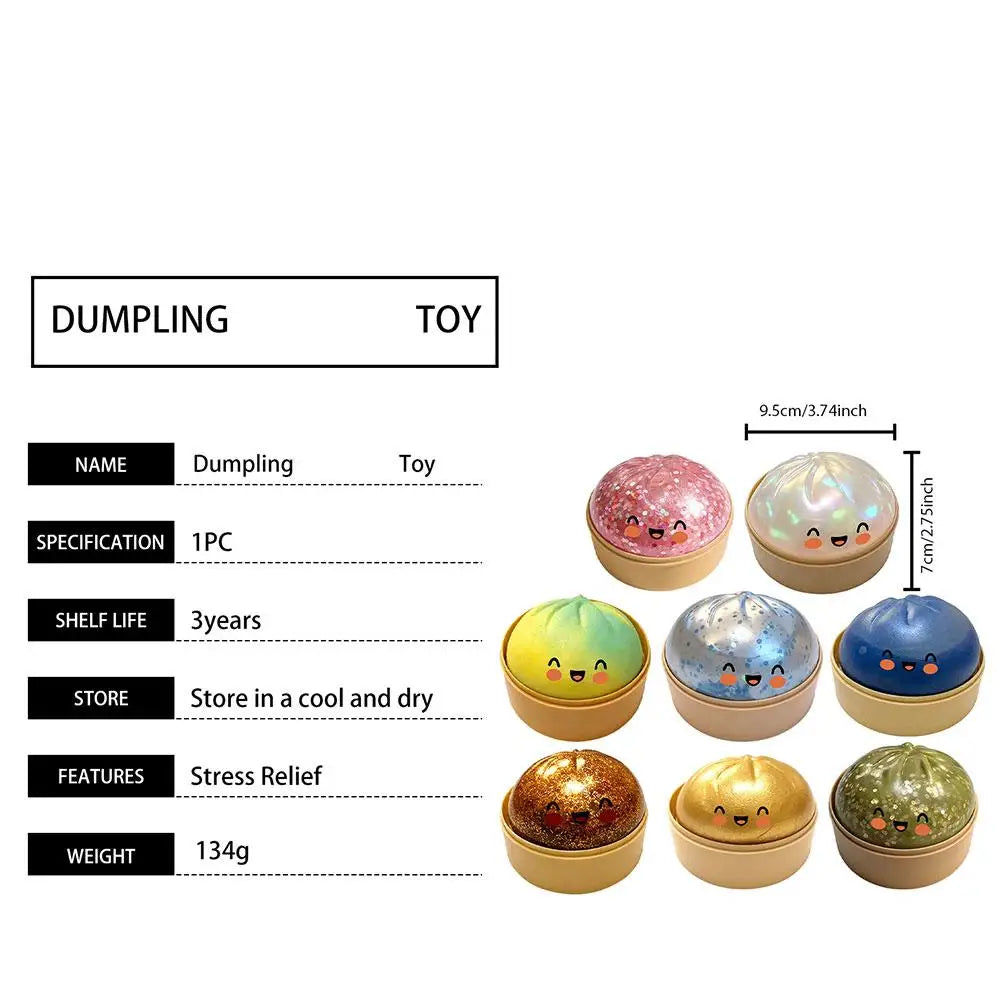 Glitter Squishy Steamed Bun Slow-Rise Squeeze Sensory Toy Squishy Sensory Toy QXL