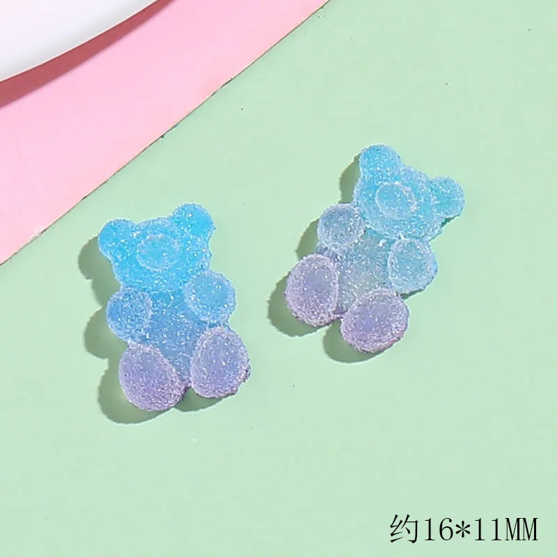 10-Pack Gummy Bear 3D Nail Art Charms | Kawaii Resin DIY Nail Art Charms QXL 10pcs