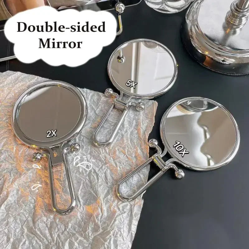 Double-Sided Foldable Makeup Mirror 2x 5x 10x Magnification Magnifying Makeup Mirror QXL