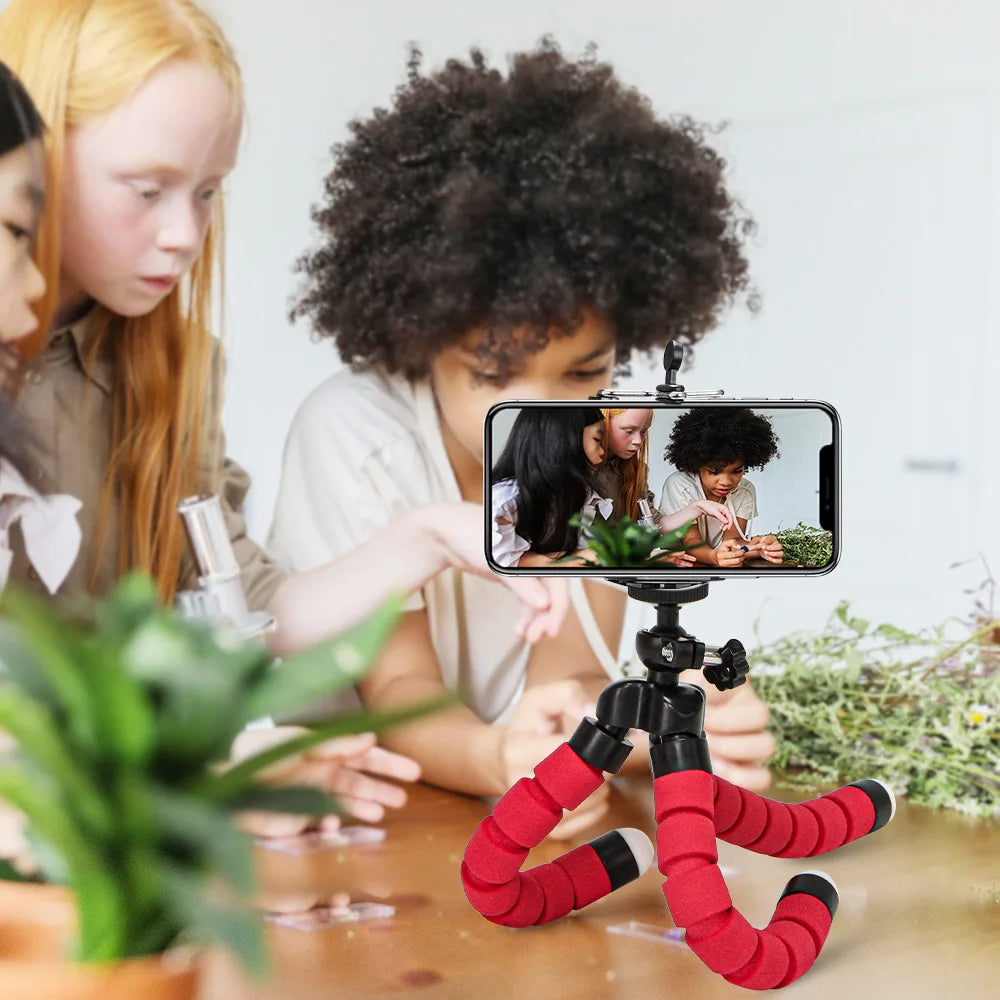 Flexible Octopus Tripod Phone Stand with Clip | Mini Travel Flexible Phone Tripod QXL