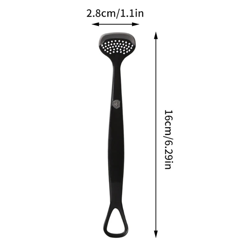 Triple-Effect Tongue Scraper & Brush | Fresh Breath Tool Tongue Scraper QXL
