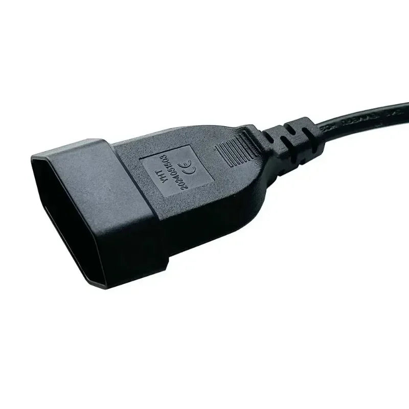 EU CEE 2-Prong Angled Extension Cord | Male to Female Cable Power Extension Cord QXL