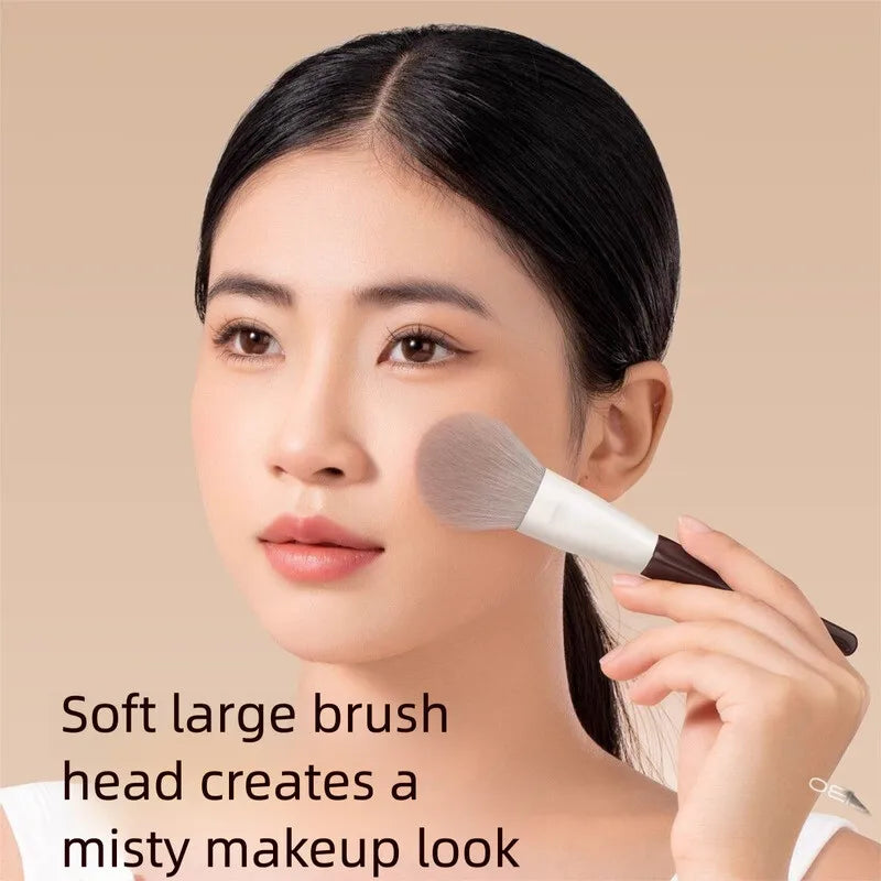 Fluffy Goat Hair Powder Brush | Blush Bronzer Highlighter Tool Powder Makeup Brush QXL