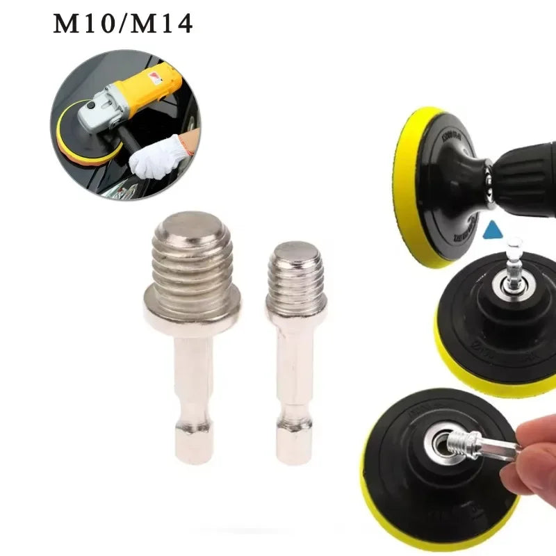 M10 M14 4-Inch Self-Adhesive Sanding Disc Backing Pad & Drill Adapter Sanding Disc Backing Pad QXL