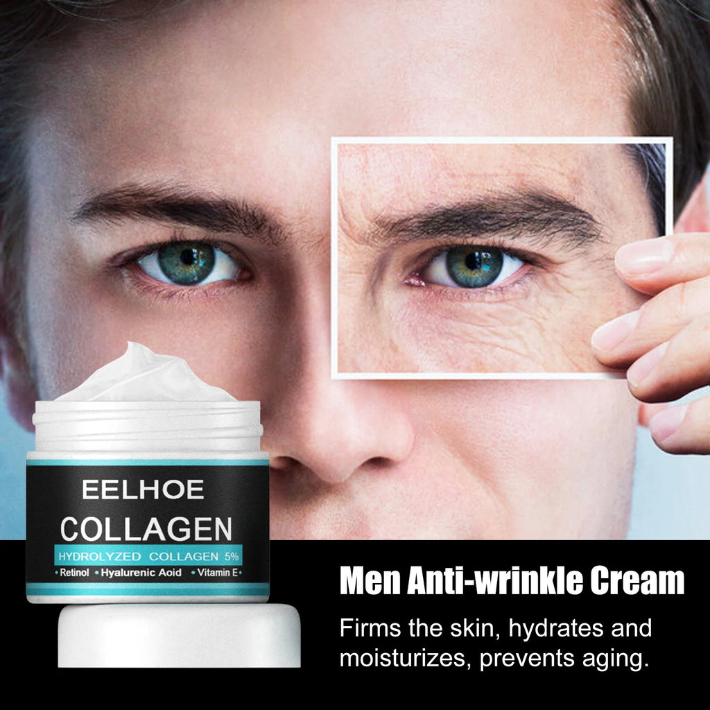 Eelhoe Men's Retinol Collagen Anti-Wrinkle Face Cream 30/50g Men's Face Cream QXL