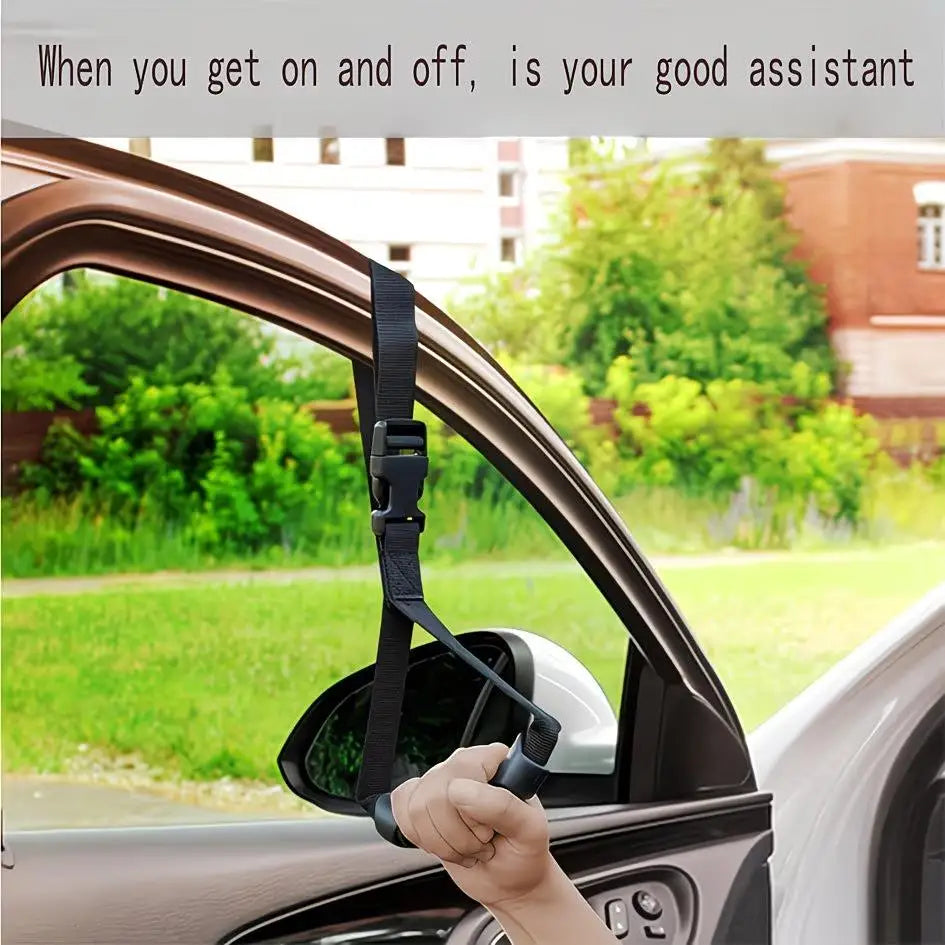 Adjustable Car Door Handle Support | No-Drill Ergonomic Grip Car Door Handle Support QXL
